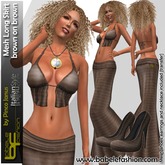 Babele Fashion Mesh Long Skirt Brown on Brown