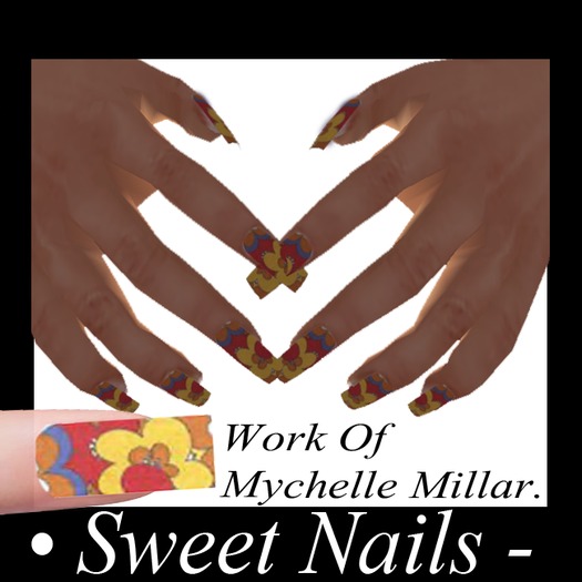 Long Nails 01 collection Blooming Flowers