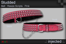 .: Injected :. Studded Belt - Pink