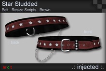 .: Injected :. Star Studded belt - Brown