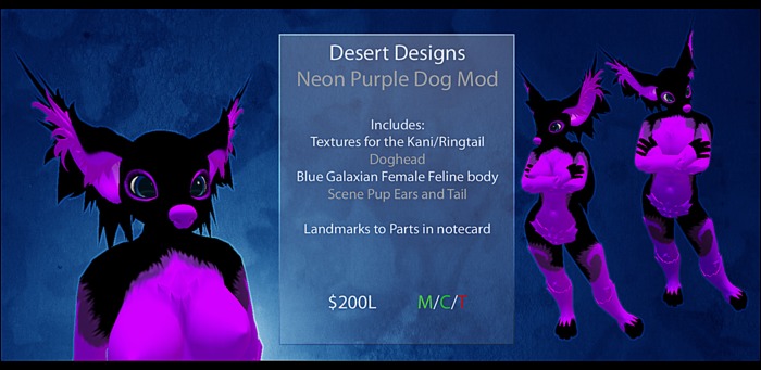 [DD] - Neon Dog - Purple