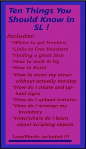 Ten Things U should Know in SL