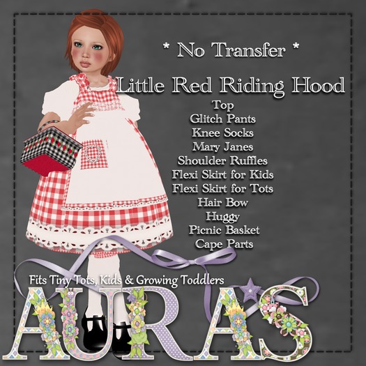 *Aura's* Audorable Little Red Riding Hood for Kids & Tiny Tots 