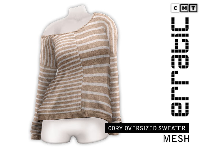 erratic / cory - oversized sweater / stripes beige