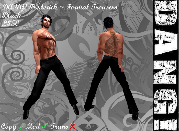 DANG! Frederick ~ Formal Black Trousers