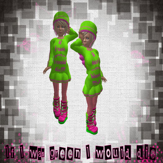 if i was green i would die!!! outfit