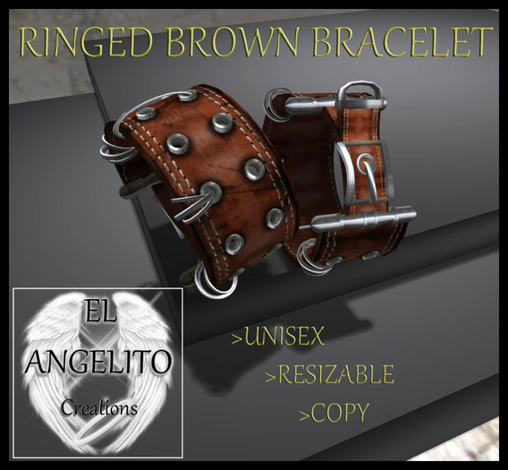 {EAc } - Ringed bracelet - brown