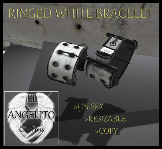 {EAc } - Ringed bracelet - white