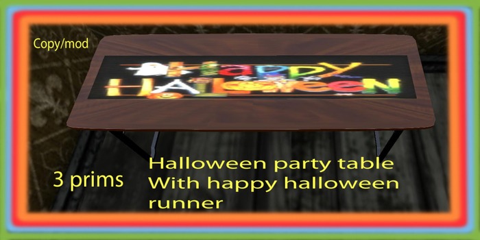 Halloween party table 1