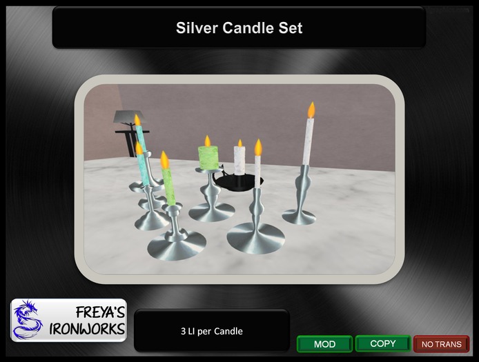 Silver Candle Set - Freya's Ironworks