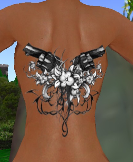 ~*SE*~Guns Mid Back Tat boxed