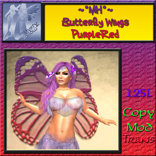 ~*MH*~ Butterfly Wings PurpleRed