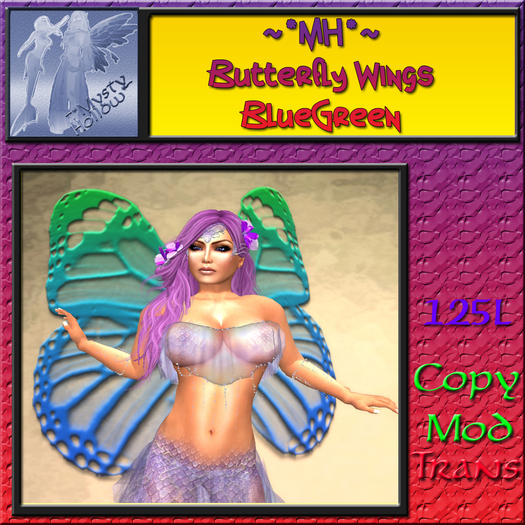 ~*MH*~ Butterfly Wings BlueGreen