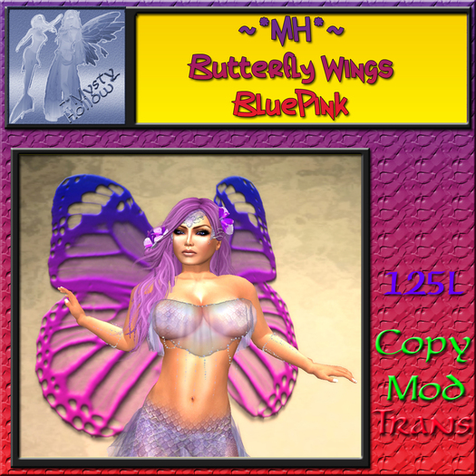 ~*MH*~ Butterfly Wings BluePink
