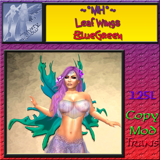 ~*MH*~ Leaf Wings BlueGreen