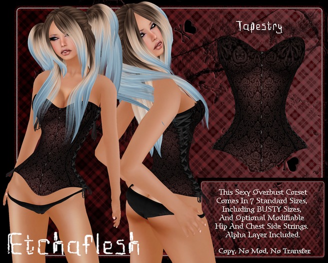 [Etchaflesh] DEMO Tapestry MESH Corset ALL STYLES