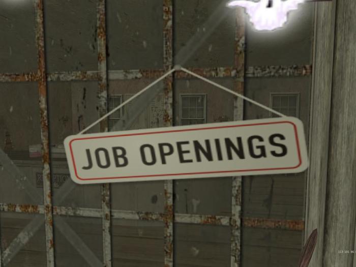 Job openings sign