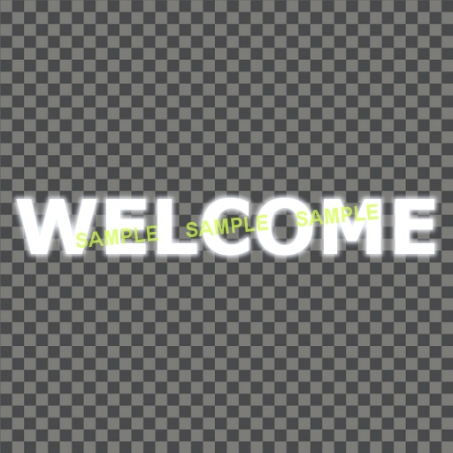 Full Perm Original Glowing Welcome Sign Texture