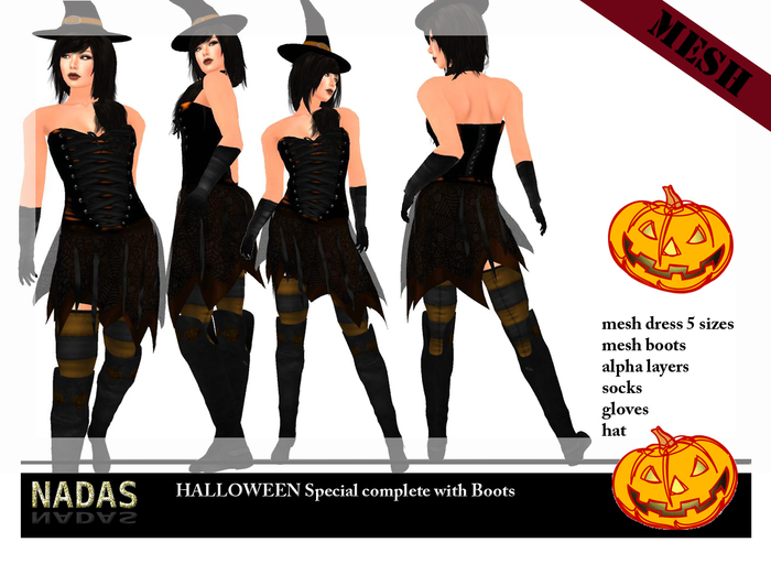 NADAS MESH HALLOWEEN WITCH