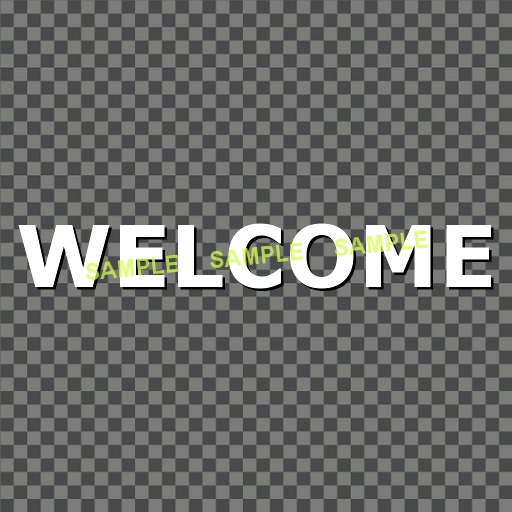 Full Perm Original Welcome Sign with a Hard Shadow Texture