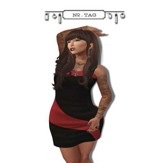 No.Tag SwirlRed Dress {mesh}