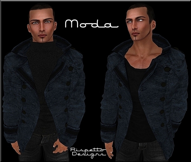 Rispetto Designs - Moda MESH Stripe Jacket - Navy