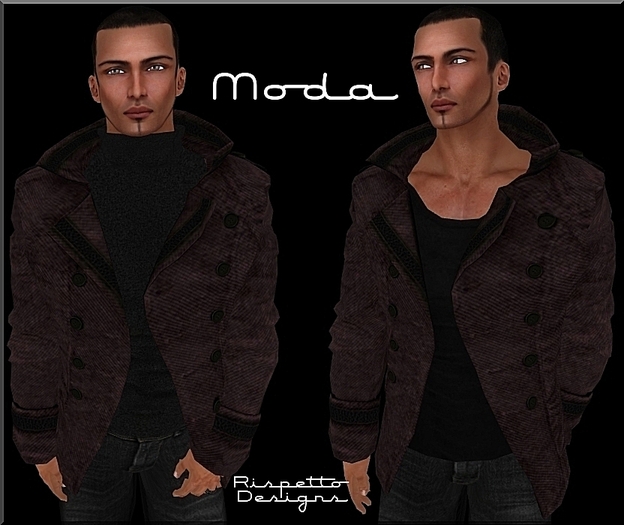 Rispetto Designs - Moda MESH Stripe Jacket - Plum