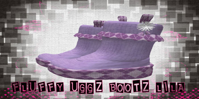 FLUFFY UGGZ BOOTZ lila