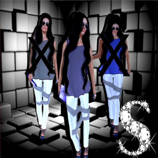 <S> Mesh Sleevless Top (Purple)