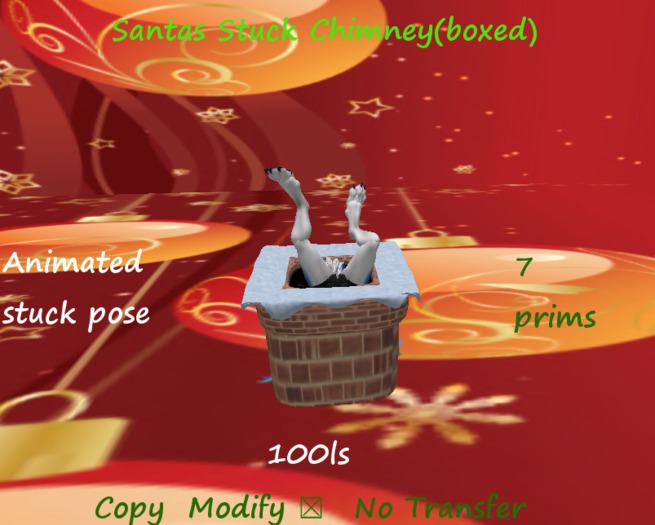Santas Stuck Chimney(boxed)