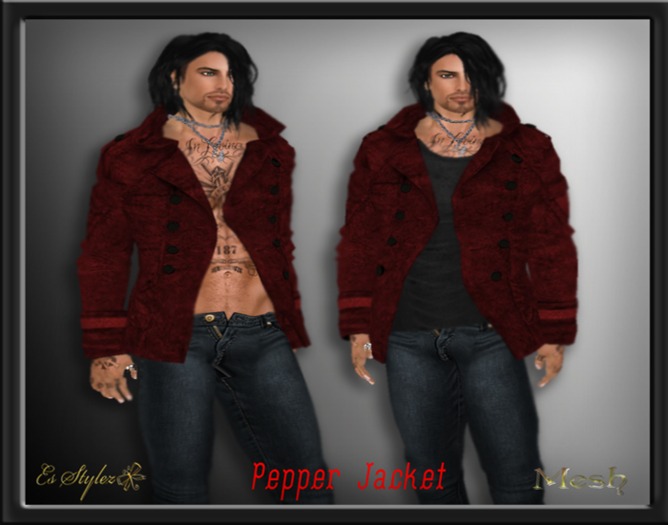 ~*Es Stylez*~ Mesh Guys Pepper Jacket - Red
