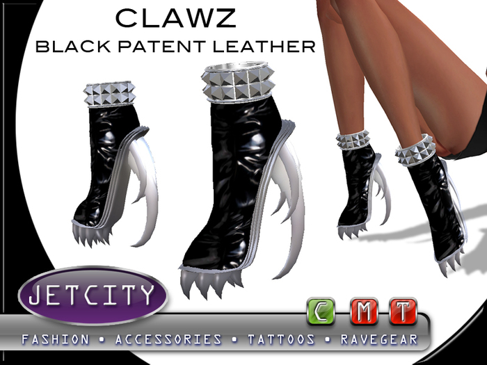 JETCITY BOOTS > Clawz - Black Patent Leather
