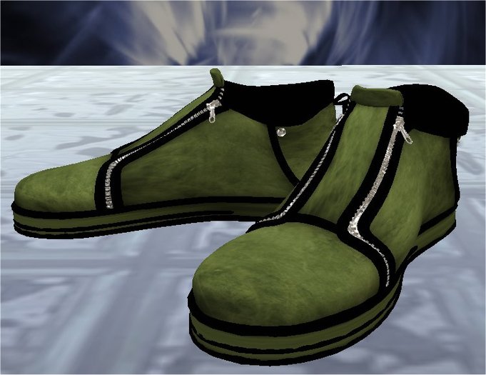 HDC Green Suede Bl Trim Shoes