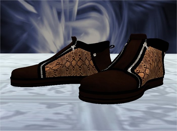 HDC Brown Suede Snakeskin Shoes