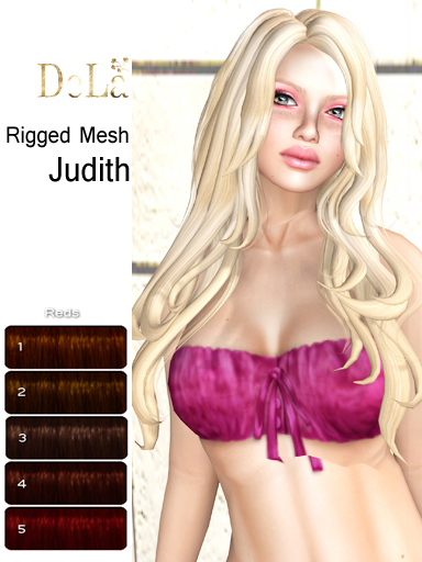 =DeLa*= Mesh Hair "Judith" Reds 