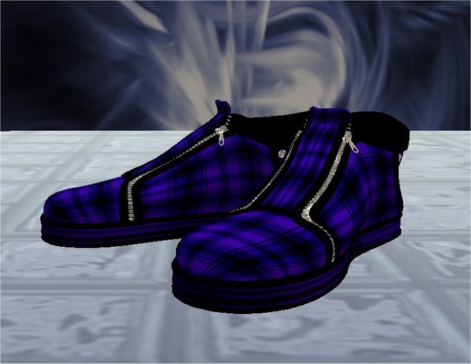 HDC Deep Blue Plaid Shoes