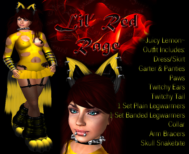 .: Lil Red Rage :. Juicy - Lemon Neko Set 