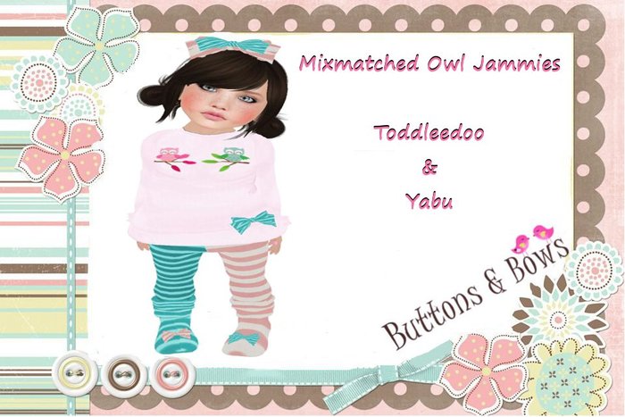 Buttons & Bows Mixmatched owl jammies TD & yabu