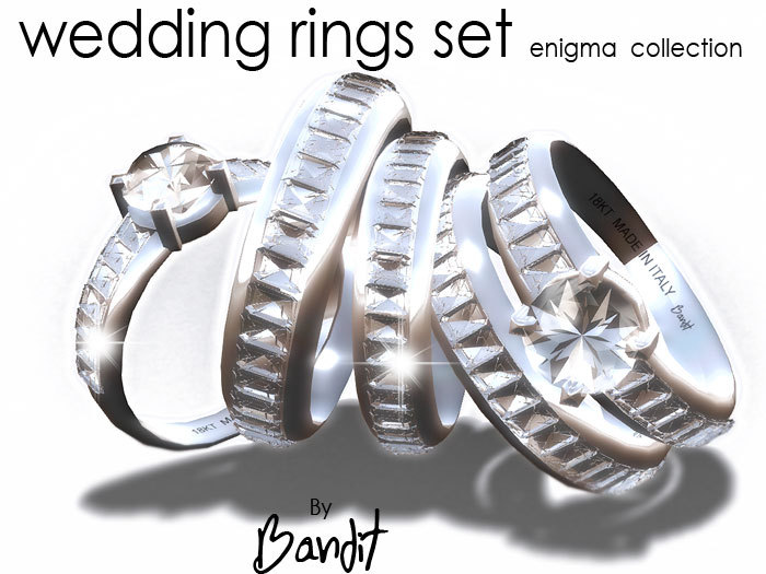 BANDIT JEWELRY Platinum & Diamonds set wedding rings