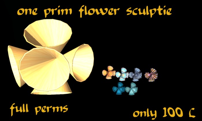 one prim flower sculptie