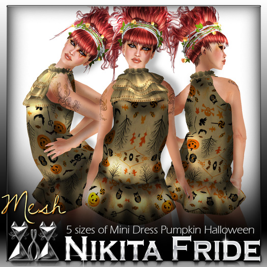 [NikitaFride] Rigged Mesh Mini Dress Pumpkin