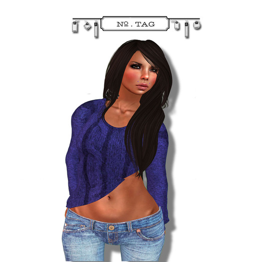 No.Tag - Wool Top Blue {mesh}
