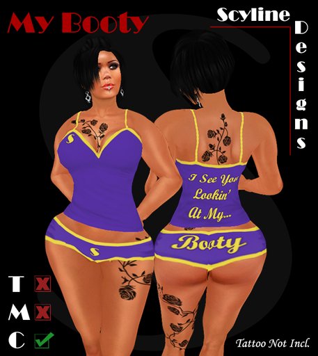 ::Scyline Designs:: My Booty Shorts Set(Purple)