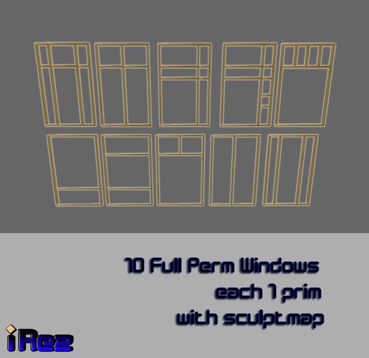 -iRez Sculpties - 10 Full Perm Windows