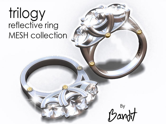 MESH Full Reflective By BANDIT JEWELRY - TRILOGY Ring Platinum & Diamonds