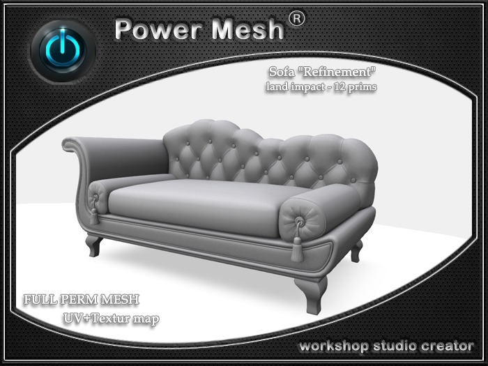 - { POWER MESH } - Full Perm Sofa "Refinement" 