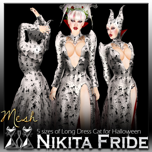 [NikitaFride] Rigged Mesh Long Dress Cats