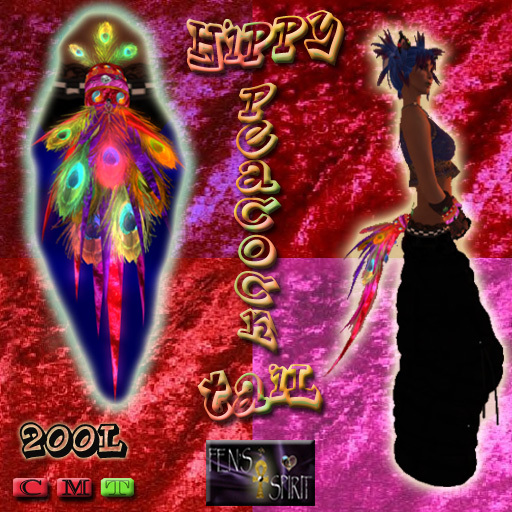 FEN'S SPIRIT HIPPY PINK PEACOCK  TAIL