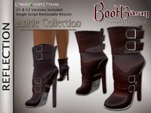 Bootgasm Reflection Shiny Ankle Boots Red