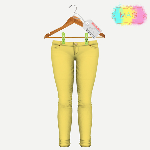 [MAG] Mesh Skinny Jeans -Yellow